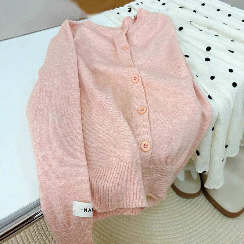 Korean-Style Simple Single-Breasted Long-Sleeve Knit Cardigan for Women, Spring 2026 New Casual Slim-Fit Versatile Trendy Top Korean-Style Simple Single-Breasted Long-Sleeve Knit Cardigan for Women, Spring 2026 New Casual Slim-Fit Versatile Trendy Top