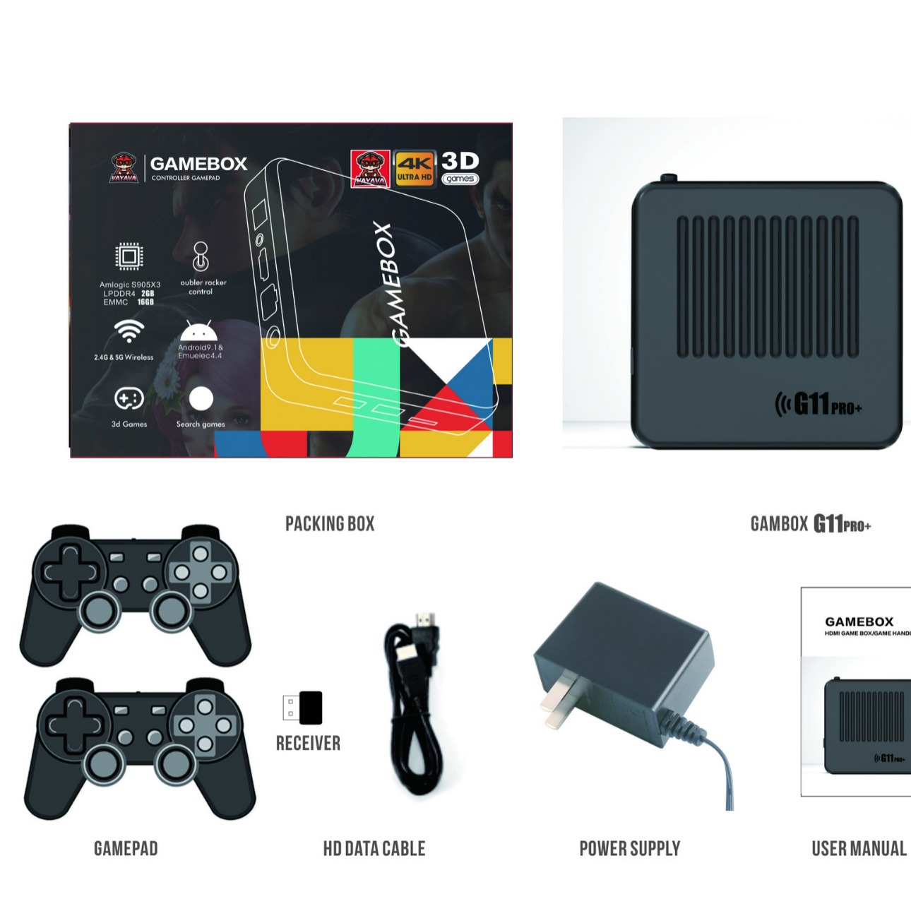 Cross Border G11PRO Game Console TV Box Dual System HDMI HD 4K 2.4G Set Top Box