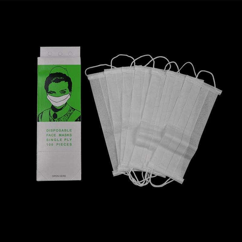 一次性双层纸口罩 美容院餐饮食品厂口罩防口水粉尘纸口罩现货