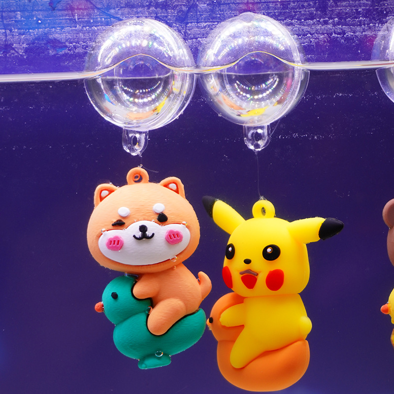 Acuario mesa pequeña pecera decoración decoración nuevo buzo flotante creativo PVC muñeca pato cachorro