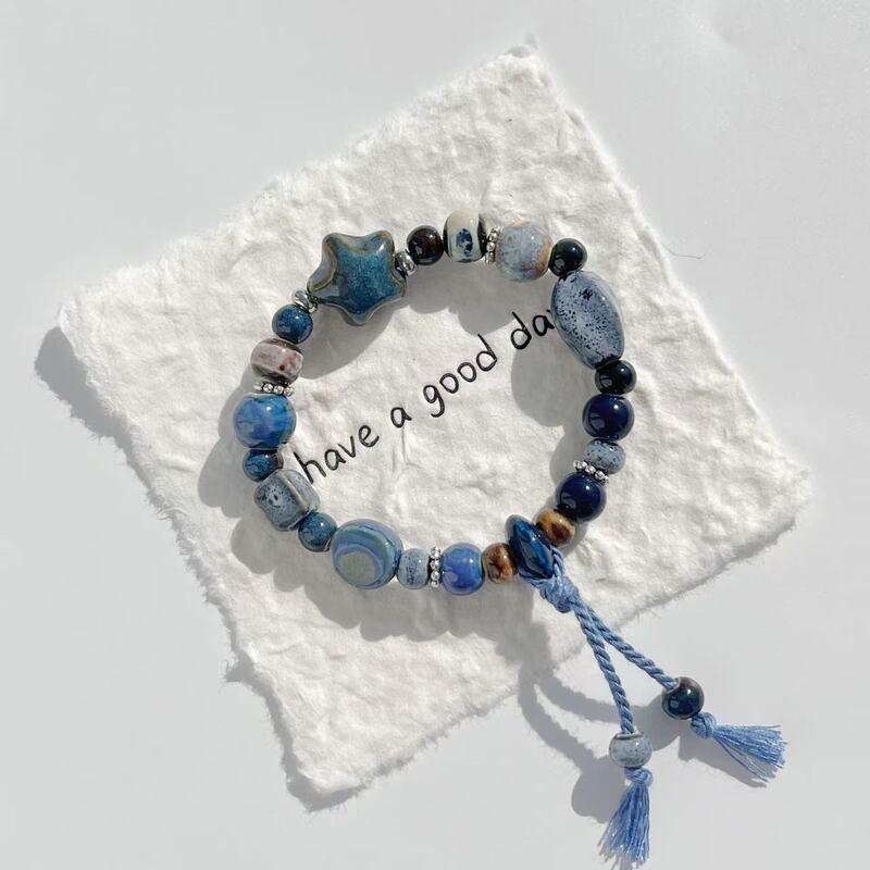 Jingdezhen Ceramic Starry Sky Cute Bracelet, High Aesthetic Value Friendship Bracelet, Super Fairy-Like, Non-Fading, Gift Recommendation
