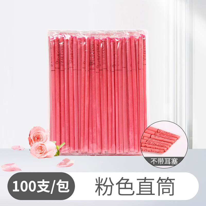 Tubo recto rosa sin tapón (sabor a rosa)