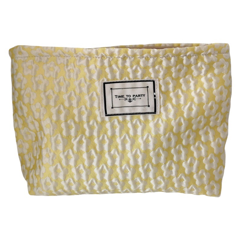 Jacquard cuadrado viaje bolsa cosmética bolsa de almacenamiento retro portátil embrague gran capacidad caja cosmética bolsa de almacenamiento
