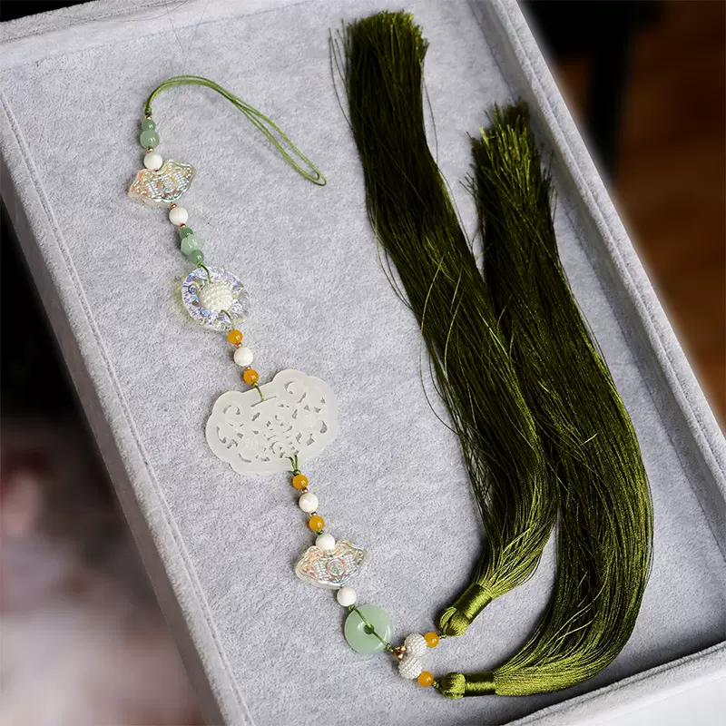 古风汉服马面裙配饰长背云软璎珞配饰可拆卸长流苏吊坠百搭饰品