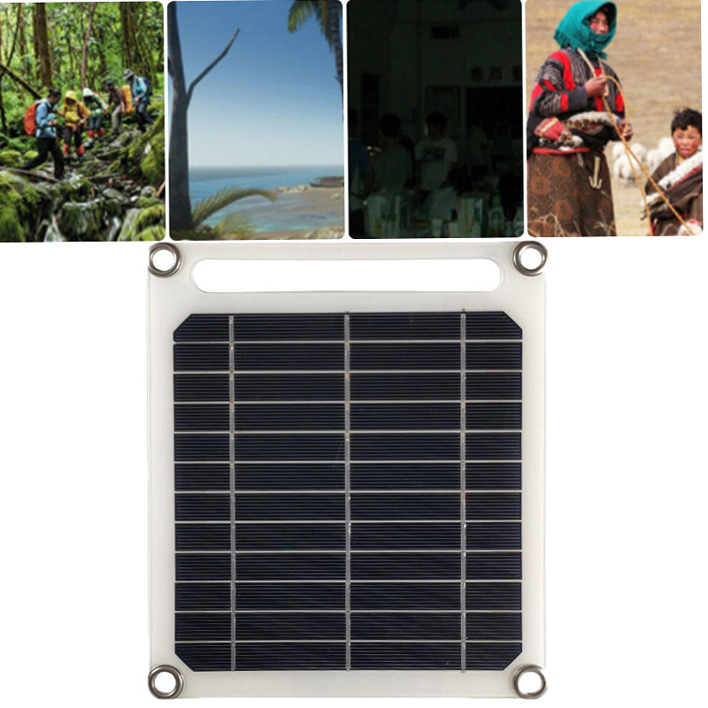 单晶6W 5V户外太阳能充电器便携式野营太阳能电池板 type-c接口