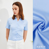 Màu xanh nhạt ngắn tay nữ cổ chữ V