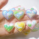 Acrylic Accessories Handmade Material Shoe Flower Cream Glue Accessories Children's Hairpin Rubber Tendon Headdress Base Material Embossed Love