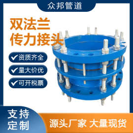 循环泵用可拆卸双法兰传力接头 不锈钢双法兰松套传力伸缩节
