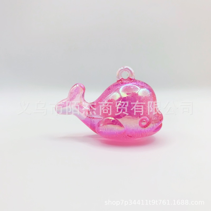 透明な泡小さなクジラカラフルなイルカメッキ ab カラーアクリル diy ペンダントキーホルダーバッグ装飾ブレスレットアクセサリー|undefined
