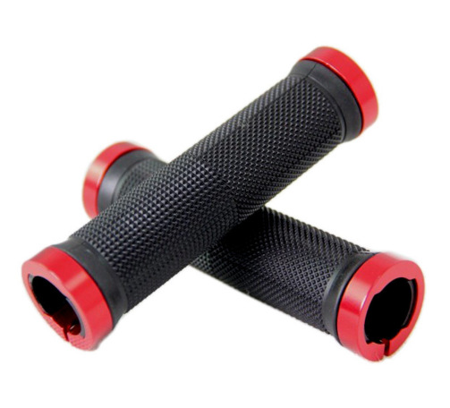 Bicicleta bicicleta de montaña cubierta del manillar mango secundario color aleación de aluminio cerradura bilateral cubierta del manillar mango secundario cubierta del manillar de goma antideslizante