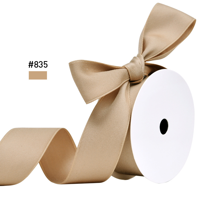 Yao Ming 2,8 cm cinta de algodón de poliéster bricolaje caja de regalo ramo de embalaje material de la ropa de doble cara mate gruesa cinta de algodón de poliéster