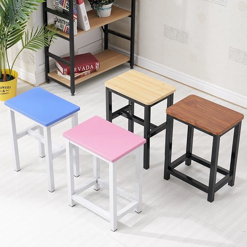 Утолщенный заводской табурет для мастерской, квадратный табурет, обеденный табурет, табурет для общежития, студенческий табурет, тренировочный табурет, бытовой табурет, высокий табурет для взрослых
