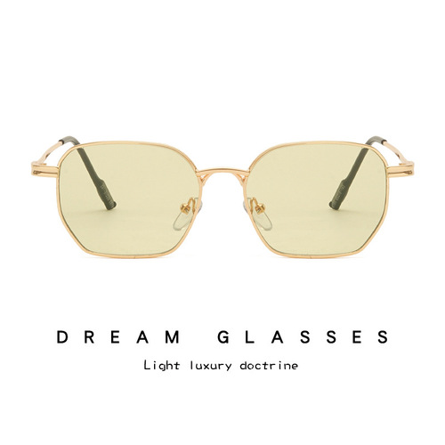 Cross-border anti-UV European and American retro trendy sunglasses brown large frame sunglasses ins style sunglasses manufacturer