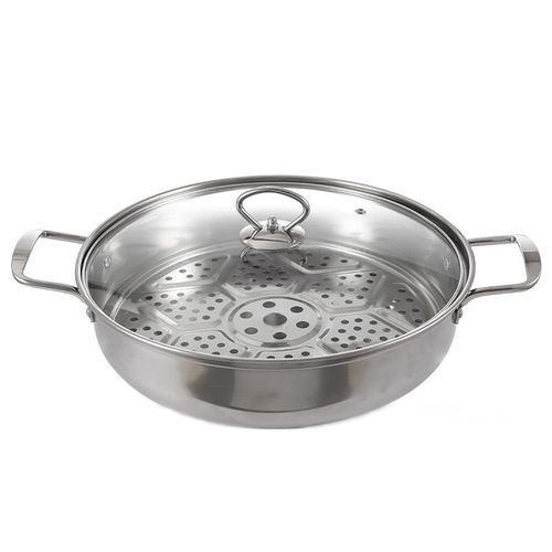 Concave induction cooker special soup pot round bottom commercial induction cooker soup pot concave hot pot pot stainless steel steamer