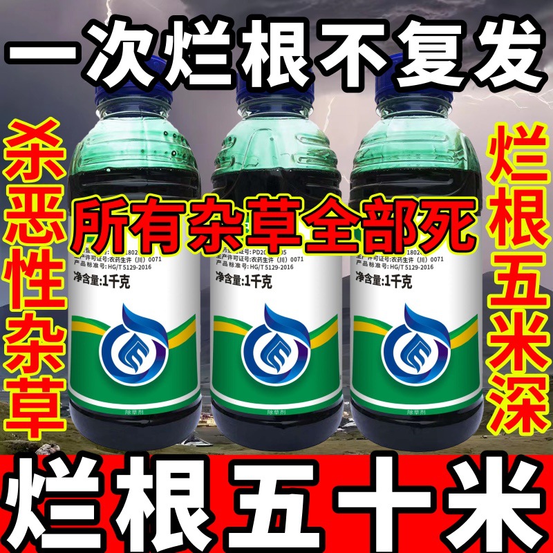 高浓度精草铵膦铵盐除草剂小飞蓬牛筋斩草除根杂草一次烂根不复发