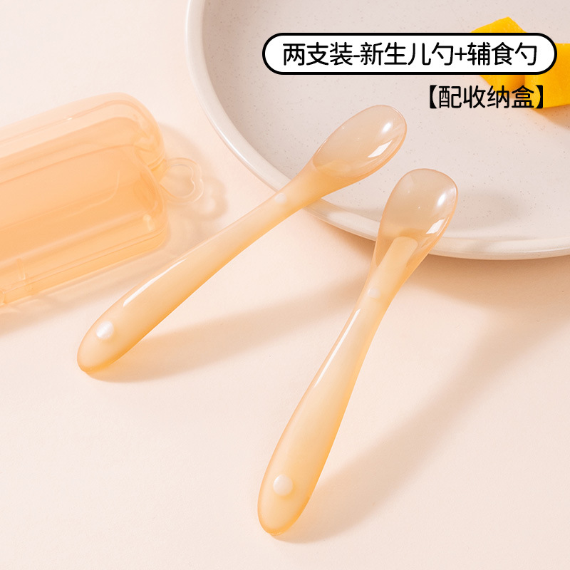 Cucharas para bebés, cucharas de silicona para bebés, cucharas blandas para bebés recién nacidos, cucharas blandas para niños, cubiertos al por mayor