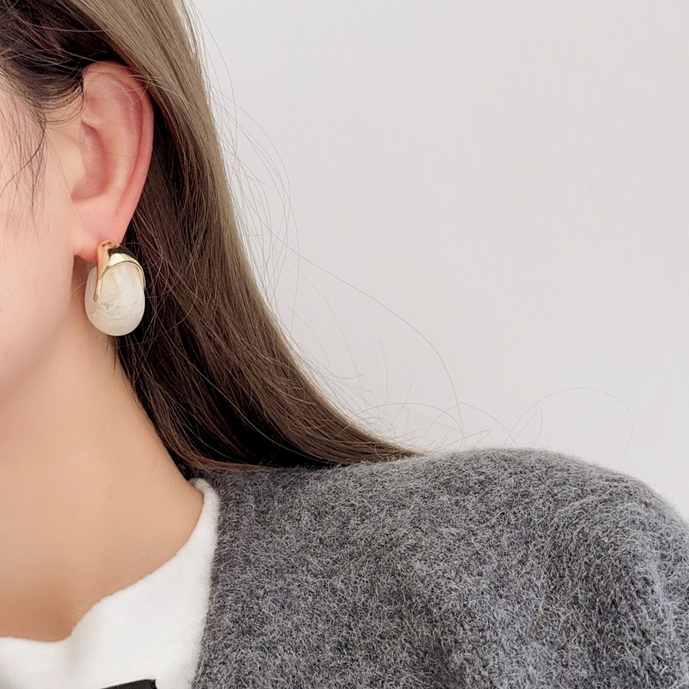 20g Weight 925 Sterling Silver Ear Needle Material Ear Studs Classification 1 Pair Quantity Daily Occasion Resin, Copper Alloy Material Geometric Pattern Women's Gender Vintage Style Style 1 Pair Vintage Style Geometric Resin Copper Alloy Ear Studs 6