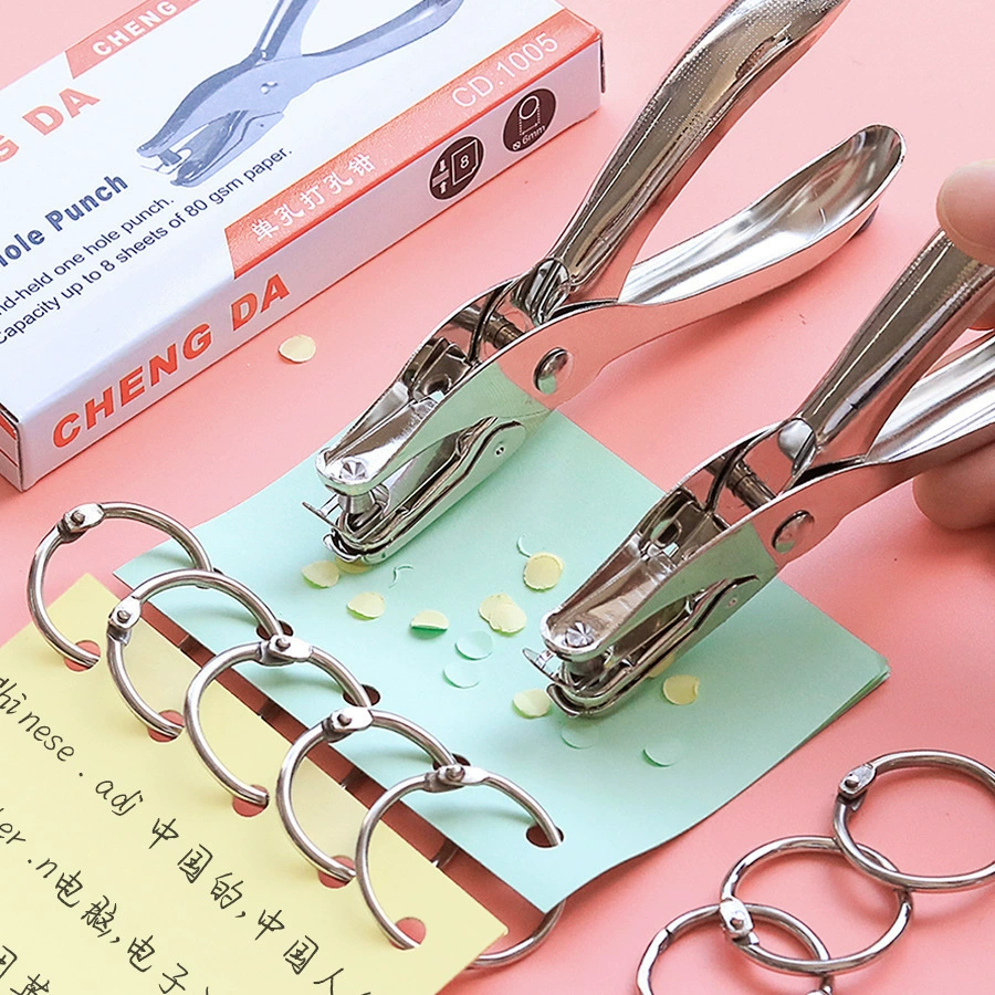 Дырокол для круглых отверстий, дырокол для бумажных карточек, закладка, ручной мини-дырокол для маленьких отверстий, студенческие канцелярские принадлежности для переплета