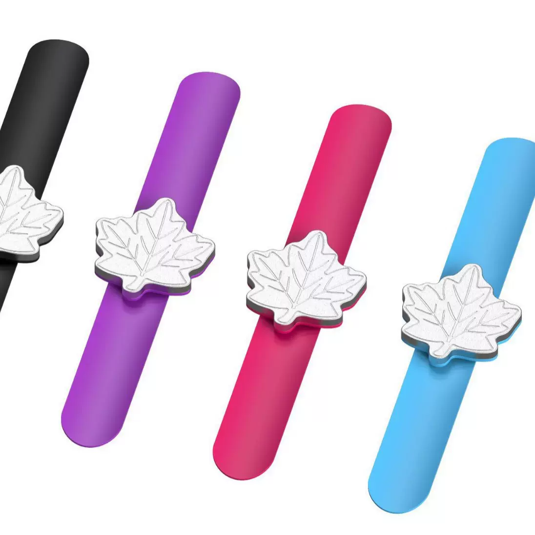 跨境亚马逊TEMU枫叶硅胶美发拍拍圈手腕带玩具手饰手环萌趣配件