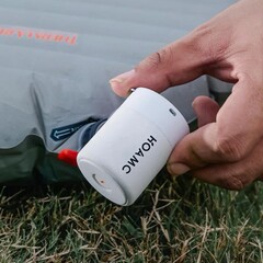 HOAMC ポータブル多機能電動エアポンプ屋外キャンプエアベッドインフレータブル充電照明スリーインワン