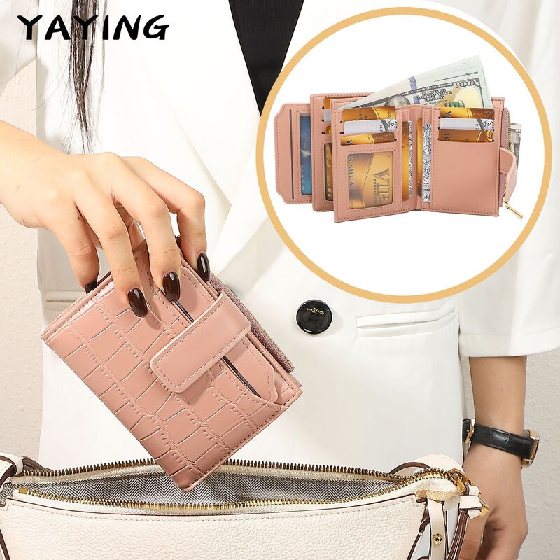 Korean New Style Women's Stone Pattern Short Wallet Simple 80% off Foldableable Zipper Multi-Card Slot Leather Wallet