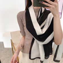 杭州丝绸轻薄真丝乔缎女士披肩夏季防晒秋冬保暖透气围巾