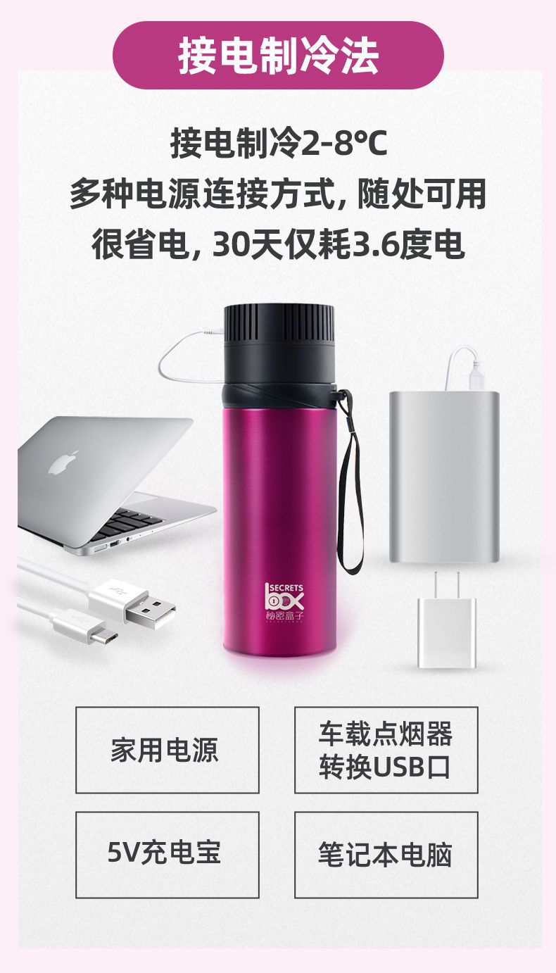 Secret box insulin refrigerated box portable travel car mini refrigerator small mini medicine portable refrigeration