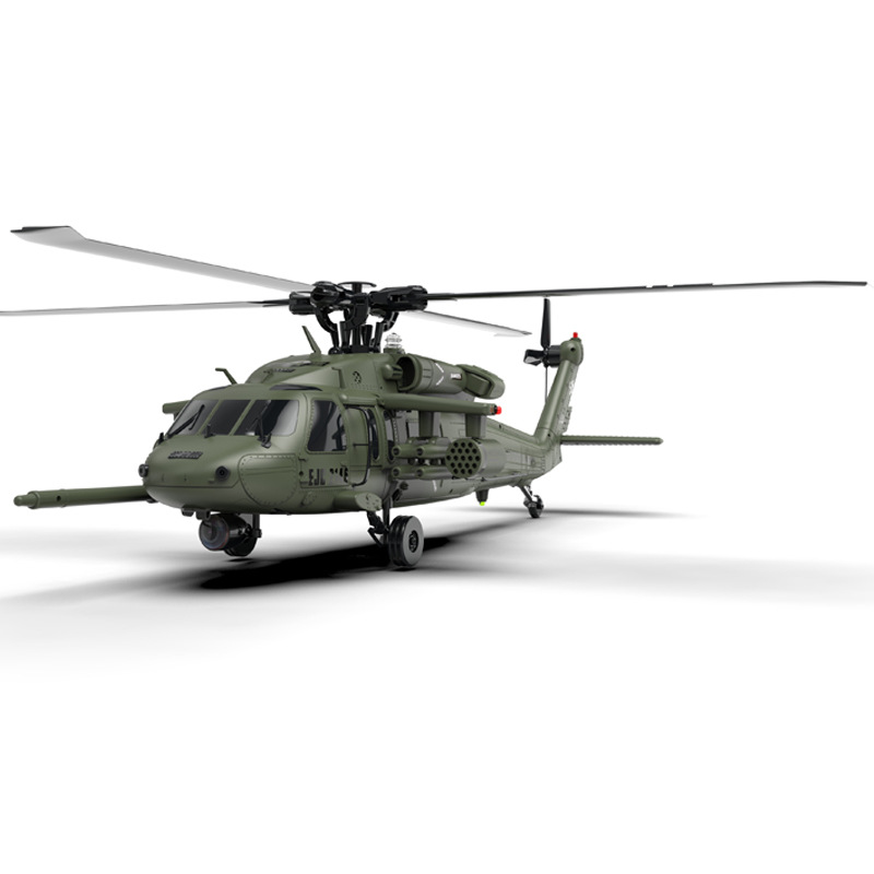Yuxiang F09 Negro Águila UH60 de seis canales 3D truco de control remoto armado modelo de helicóptero no tripulado simulación de aviones de combate