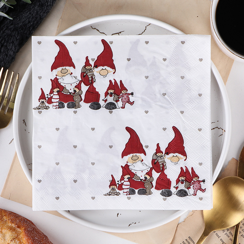 Christmas Snowman factory in stock flower napkin tissue Western restaurant baking workshop applicable facial tissue wholesale Christmas Snowman factory in stock flower napkin tissue Western restaurant baking workshop applicable facial tissue wholesale