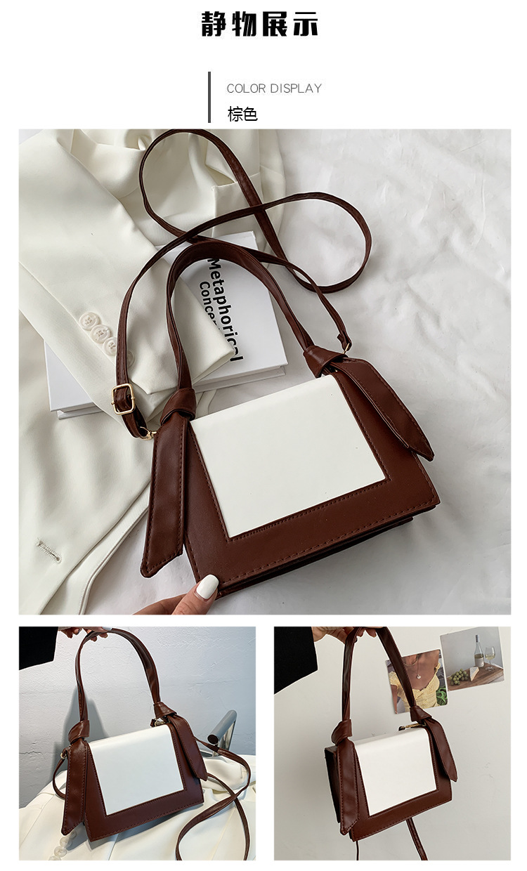 Fashion Texture Contrast Color Rabbit Ears Messenger Handbag display picture 1