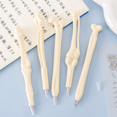 Creative, Novel, Unique, Realistic, Prank Bone-Shaped Round Ballpoint Pen Student Stationery Supplies Bullet Tip Oil-Based Pen Wholesale