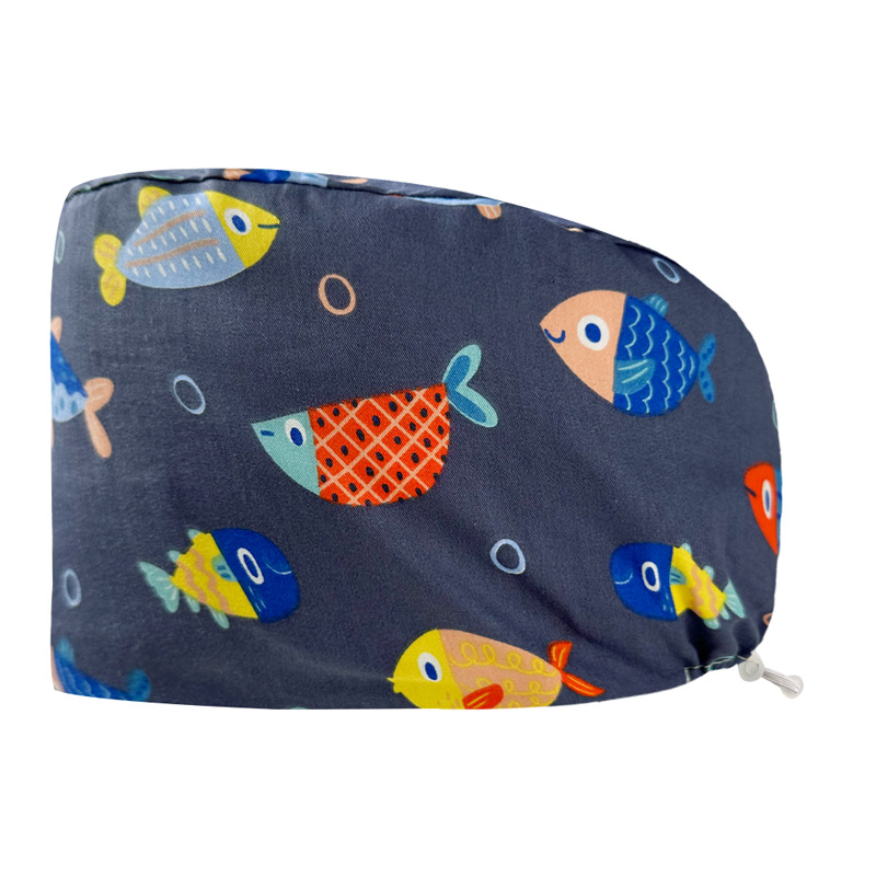 Gorro quirúrgico femenino puro algodón quirófano tapa especial enfermera pequeña flor tapa Estomatólogo tapa de trabajo dental atención médica