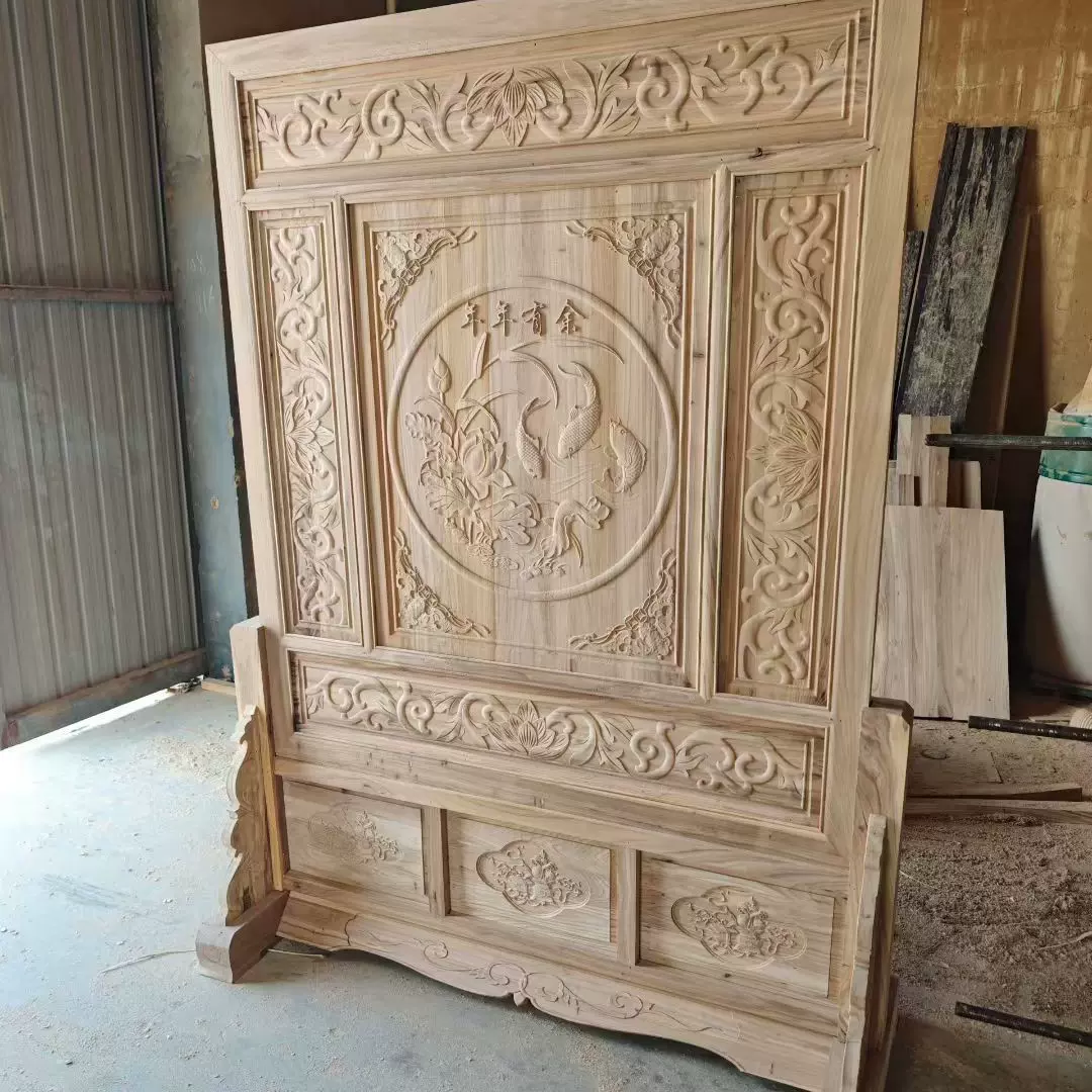 中式仿古榆木门厅柜屏风隔断玄关柜客厅实木双面储物鞋柜酒柜批发