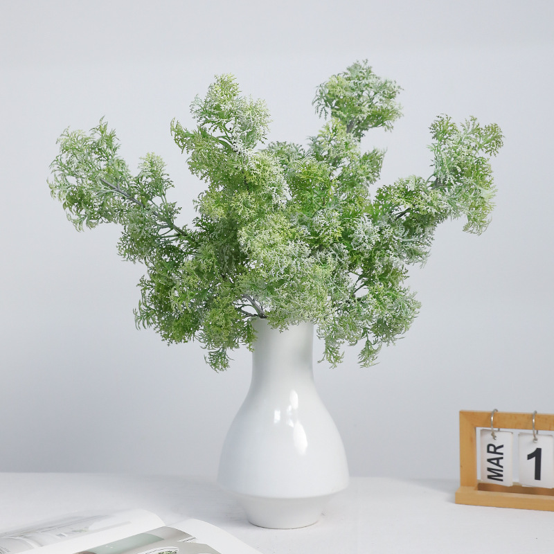 시뮬레이션 울 잔디 림 잔디 가짜 꽃 녹색 식물 홈 웨딩 장식 고급 완성 된 시뮬레이션 꽃 도매 감각