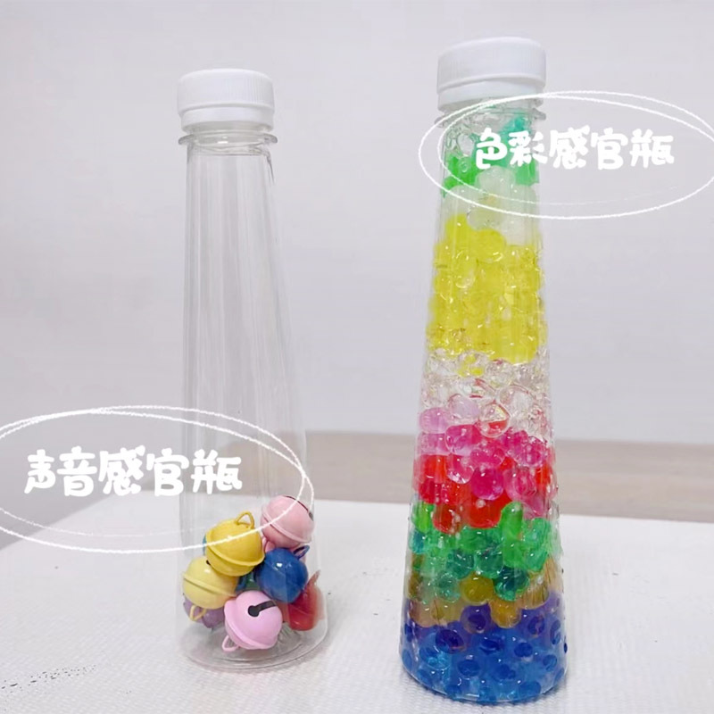 Bebé educación temprana Montessori en casa DIY sensorial botella bolsa de entrenamiento juguetes educativos Montessori Educación Temprana Formación