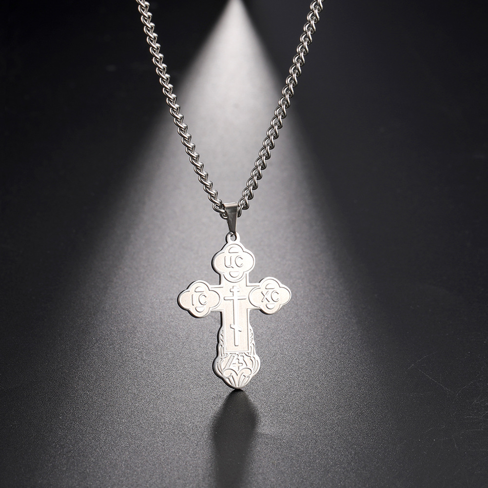 Cross Necklace For Men 304 Stainless Steel Pendant Jewellery_voghion.com