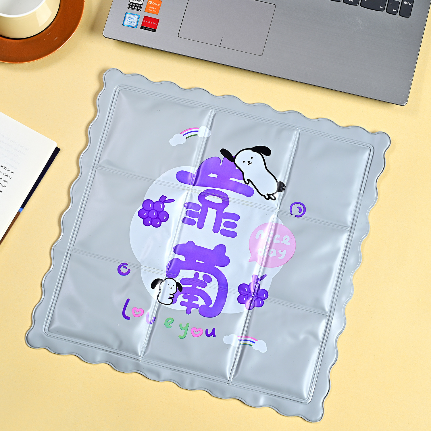 New Ice Pads for Summer, Cooling Products for Students, Ice Crystal Car Cartoon Gel Seat Cushions, Pvc Ice Seat Cushions Wholesale