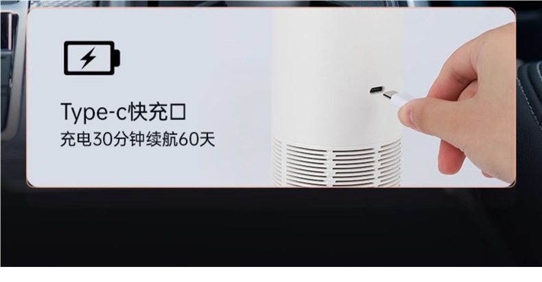 Car Air Purifier Suitable for Xiaomi Car Pm2.5 Negative Ion New Car Interior to Eliminate Formaldehyde and Remove Odor