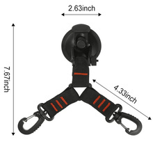 双头吸盘带固定挂钩系结重型吸盘附件带 D形环用于汽车侧篷船帐篷