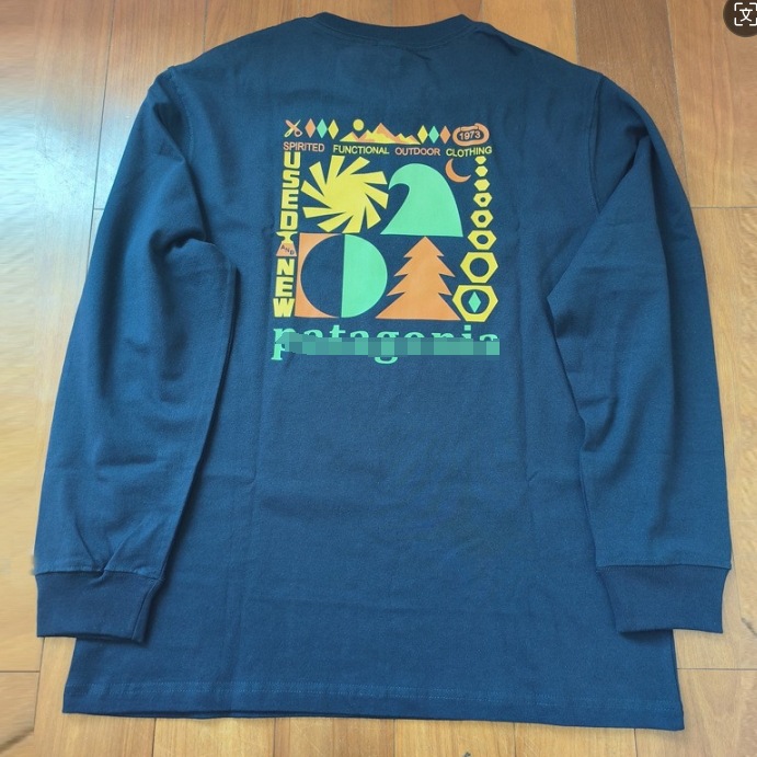 Logotipo de comercio exterior Classic Outdoor Mountain Series Camiseta de manga larga del mismo estilo para hombres y mujeres