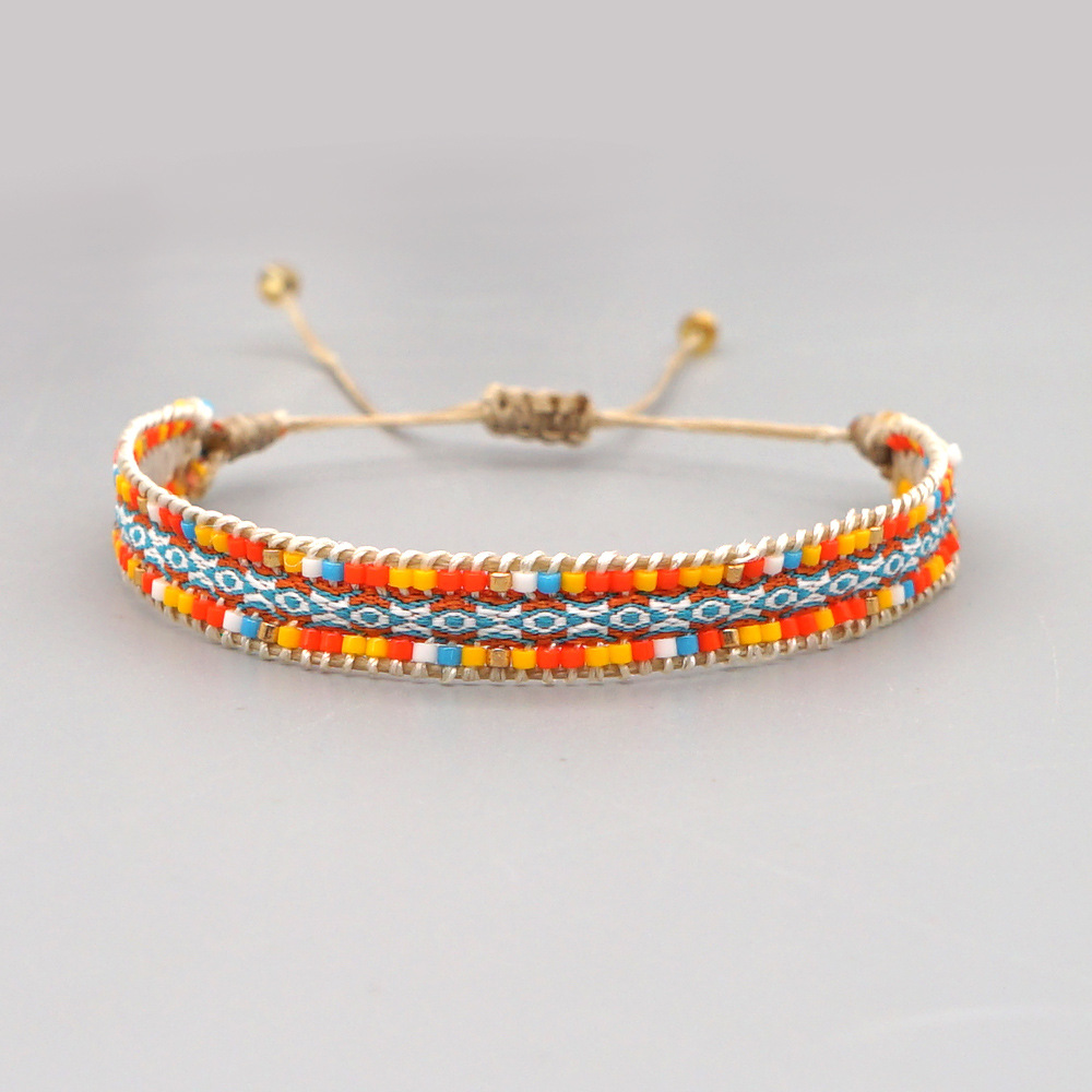 Bohemian Retro Rainbow Beaded Bracelet display picture 39