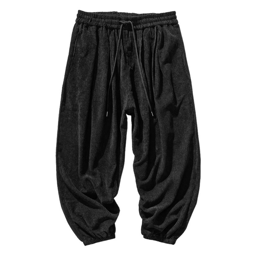 Estilo chino de pana pantalones casuales de los hombres sueltos más tamaño de grasa flaco pantalones de los hombres de la marca de moda de pierna ancha bloomers