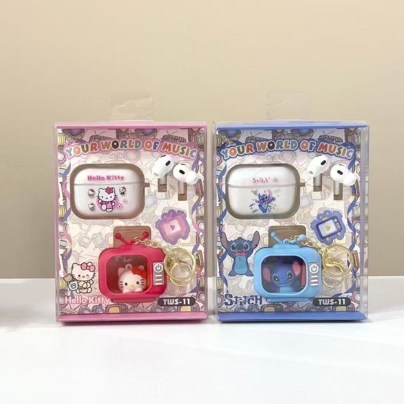 1688新型サンリオTWSワイヤレスbluetoothイヤホンスポーツ音楽ゲームアニメかわいい半入耳|undefined