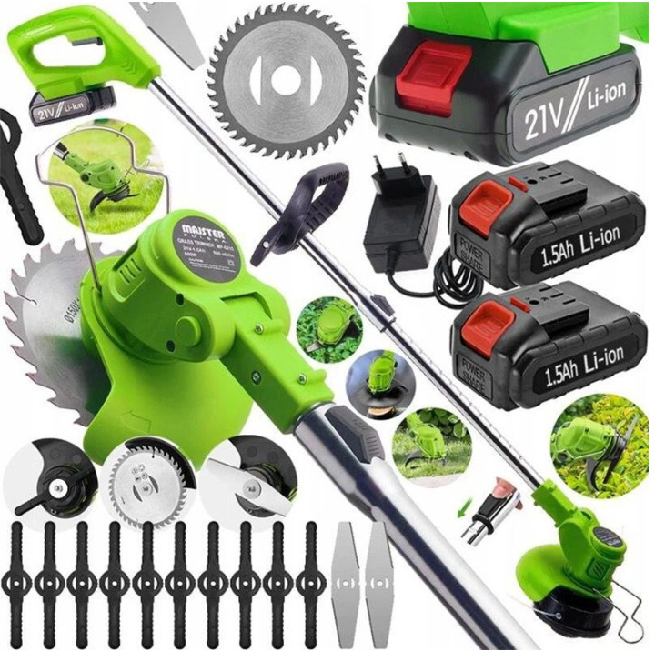 电动割草机25000RPM手持式无绳草修剪机长度可调刀具家用花园工具