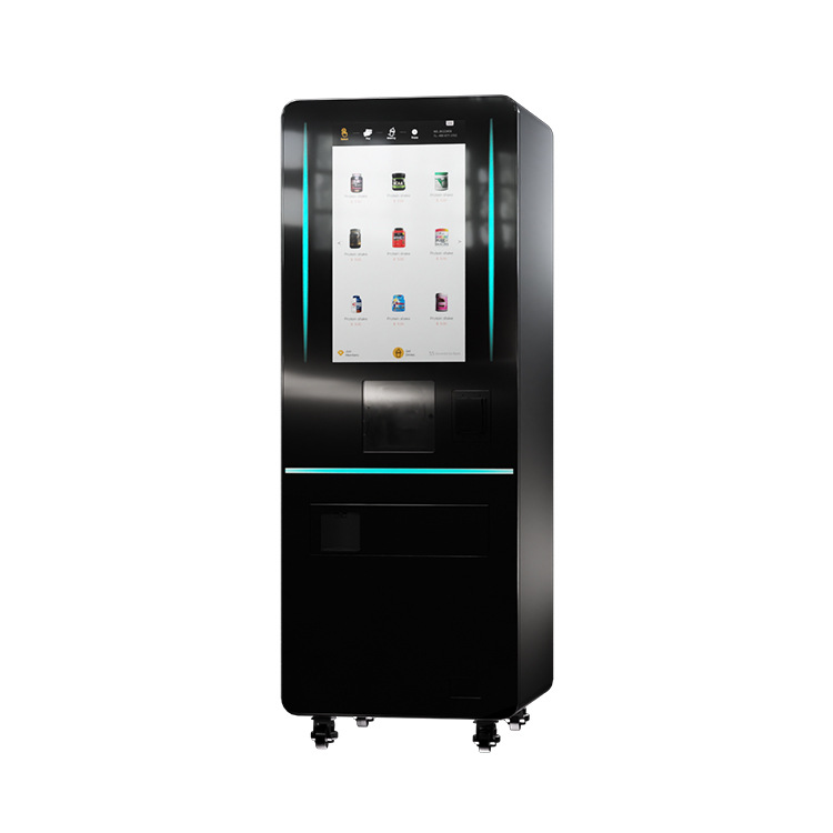 Sistema de limpieza automática multilingüe de conmutación de múltiples métodos de pago para equipos de bebidas de proteínas en polvo especiales para gimnasio