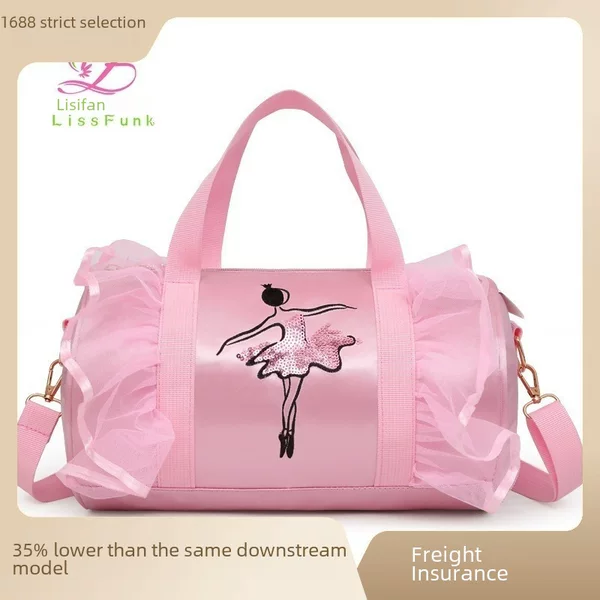 Children's Dance Bag Shoulder Bag Girls Latin Dance Ballet Crossbody Bag Wholesale Crossbody Bow Lightweight