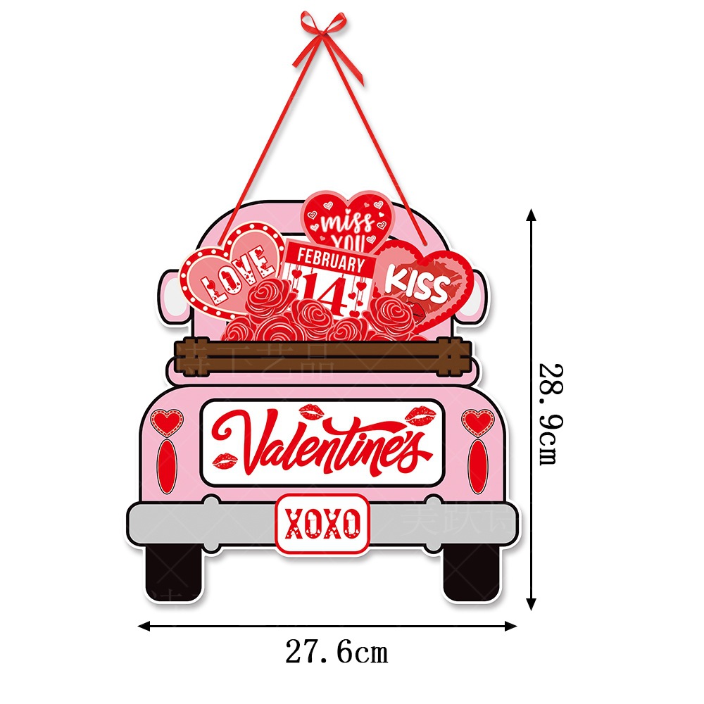 Colgante de la puerta del día de San Valentín transfronterizo decoración del ambiente de la fiesta decoración de la fiesta de la boda decoración de la pared colgante de la puerta del día de San Valentín