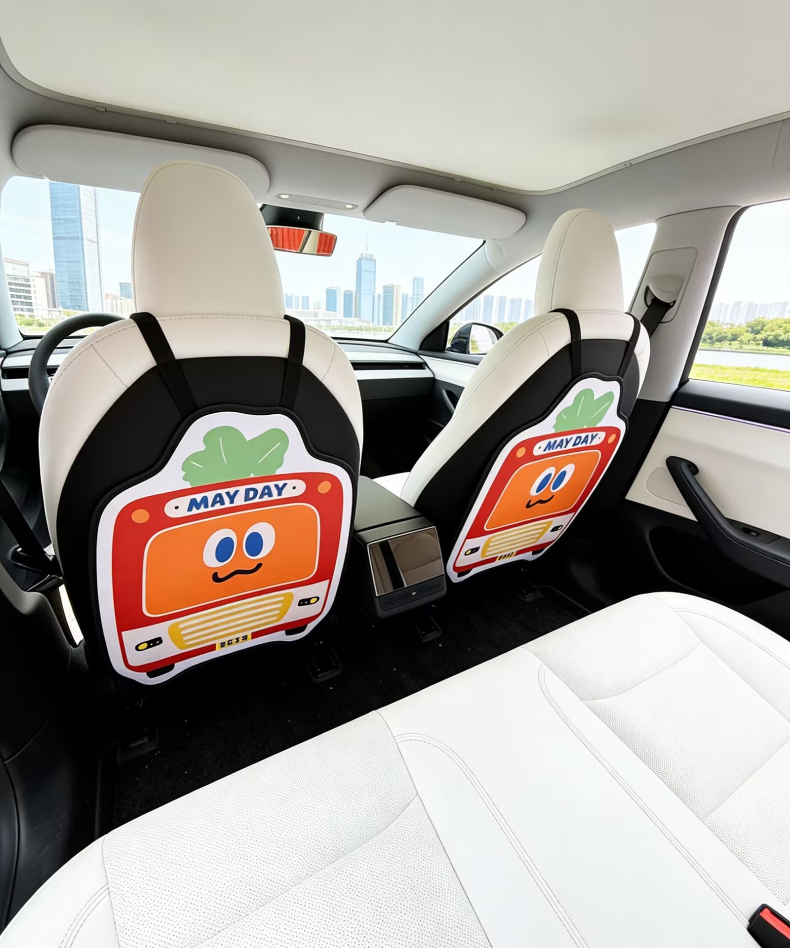 Mayday Merchandise Car Seat Back Anti-Kick Pad, Children's Anti-Kick Pad, Cartoon Car Decoration Anti-Dirt Pad, Car Anti-Kick Pad