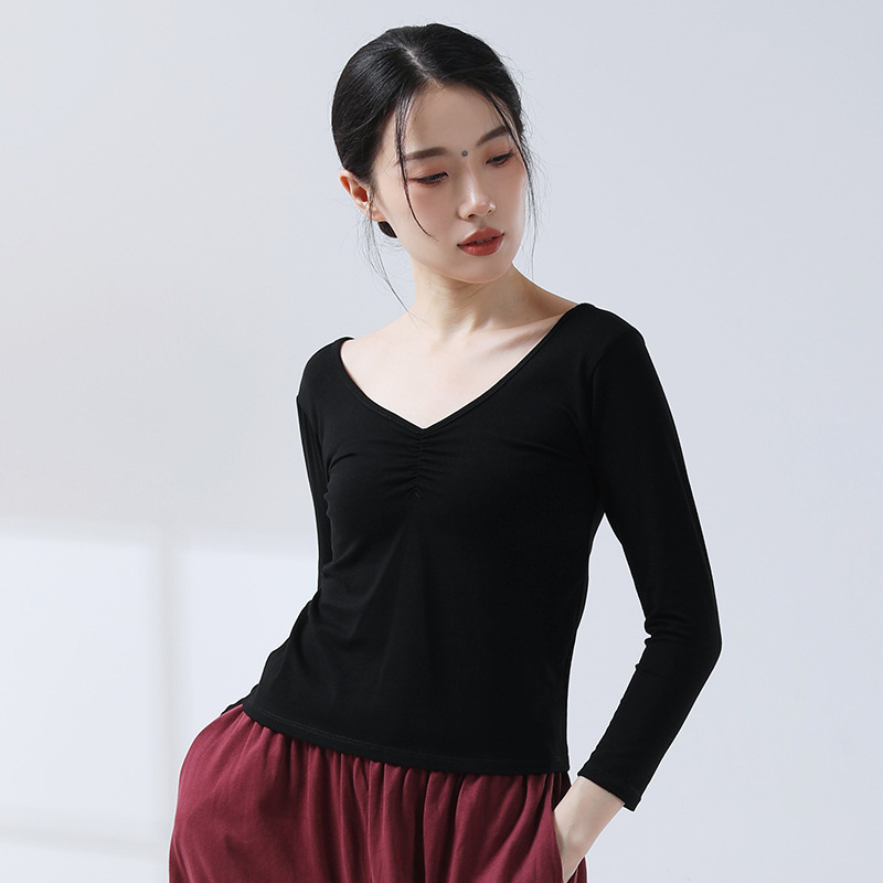 ダンスウェア 練習着 女性用 新作トップス モダンダンス 大人用 芸術試験 ヨガウェア ダンサー用 日常着 半袖|undefined
