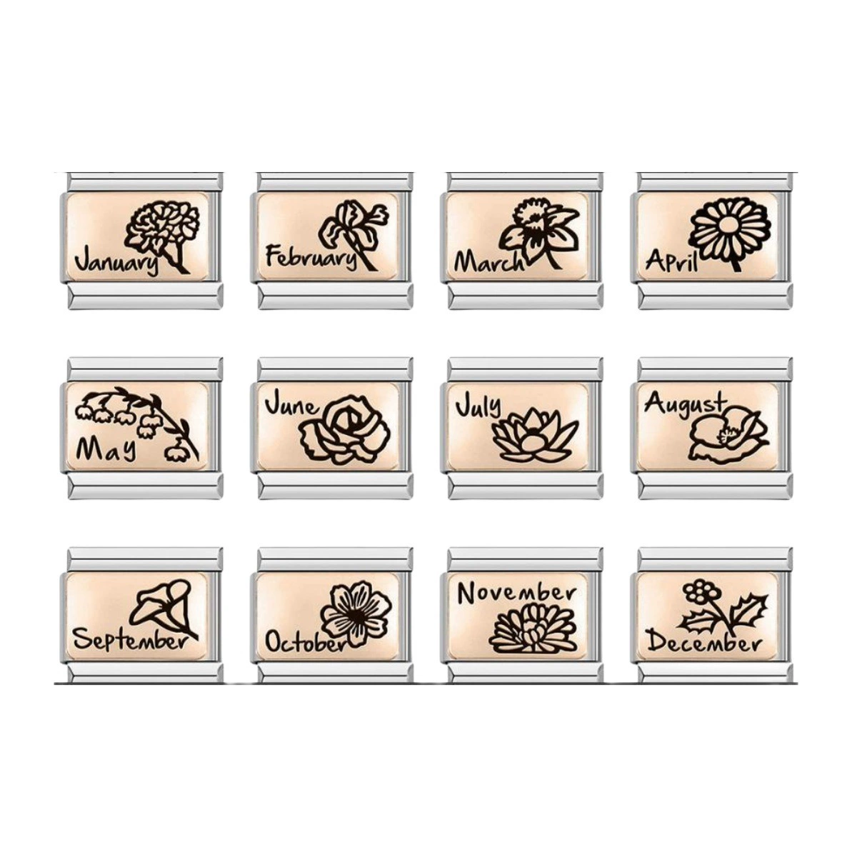 Аксессуары для браслетов Italian Modular браслет с комбинированной сваркой серии декабря